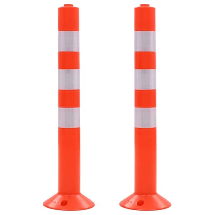 vidaXL Verkeerspalen 75 cm kunststof 2 st