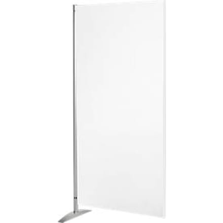Houten wand METROPOL, gelakt, wit/aluminium
