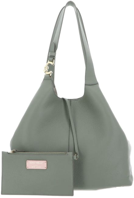 COCCINELLE Leren schoudertas C-Easy Shopper Greenery mintgroen