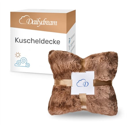Dailydream - Kunstbont Plaid - 150x200cm - Camel - Warm Zacht