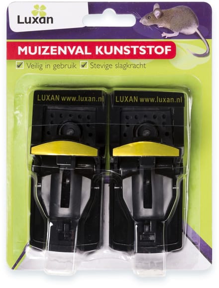 Luxan Muizenval Kunststof - Ongediertebestrijding - 2 stuks
