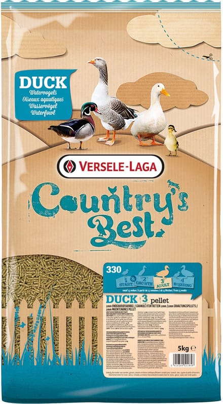 Versele-Laga Country`s Best Duck 3 Pellet 2mm Watervogel 5 kg Van 13 Weken