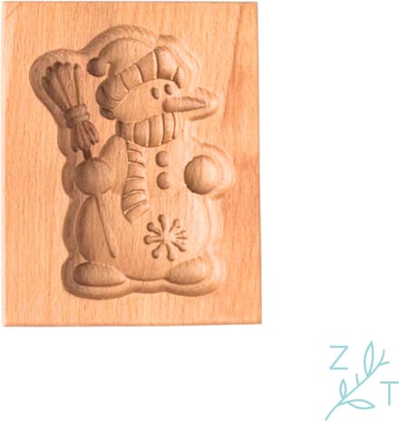 ZijTak - Speculoos - Speculaas - Speculaasplank - Speculoosplank - Sneeuwman - Hout