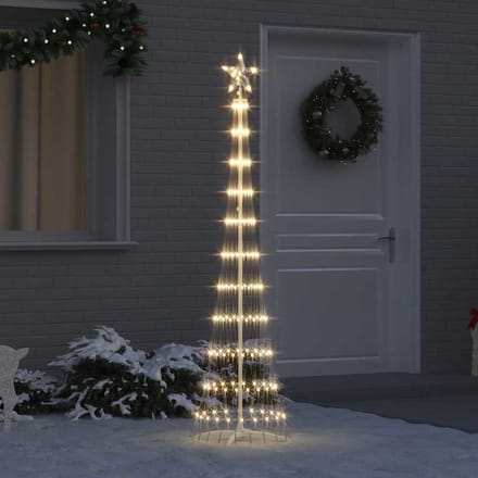 vidaXL - LED - kerstboom - Warmwit - 51 - x - 51 - x - 190 - cm - Metaal