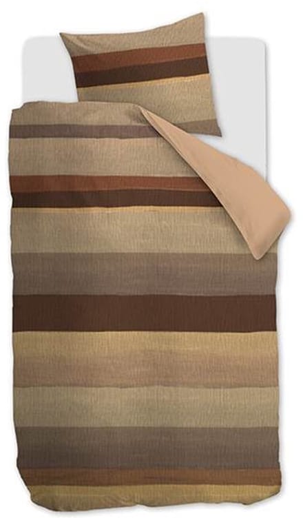 Snoozing Argy Dekbedovertrek - Eenpersoons - 140x200/220 cm - Brown