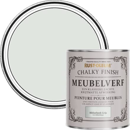 Rust-Oleum Grijs Chalky Finish Meubelverf - Bibliotheek Grijs 750ml
