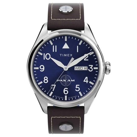 Timex Pan-Am TWG030100 Horloge - Leer - Bruin - Ø 42 mm