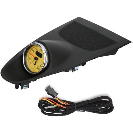 Zwarte Dashboardklok Middenconsole Bovenklep met Stopwatch Vervanging voor 718 2016‑2020 Yellow