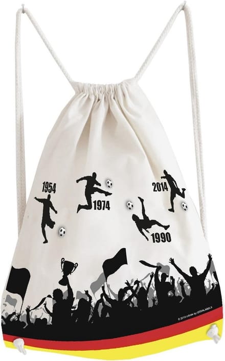 Voetbal Gymtas met Jaargetallen 33x42cm Multicolor