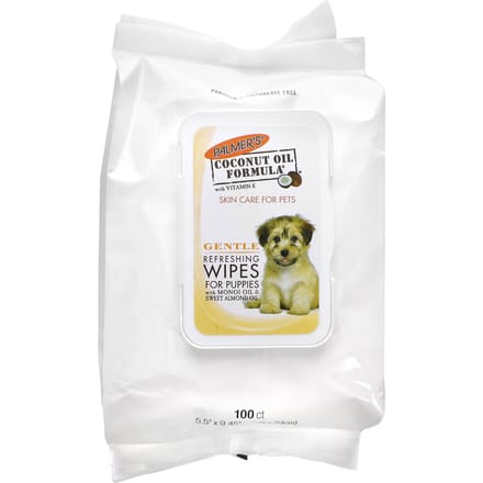 Palmer's for Pets, formule à l'huile de coco avec vitamine E, mouchoir rafraîchissant pour chiens, doux, 100 feuilles white