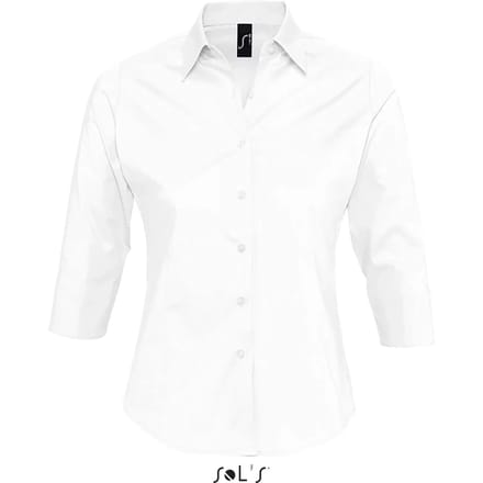 SOL'S Women´s Stretch-3/4-Sleeve Blouse Effect L631 - White - S