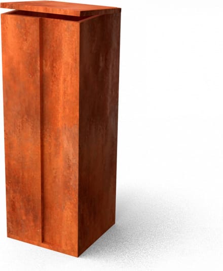 Geroba brievenbus ColluC1 – Cortenstaal – 350×350×1000 mm
