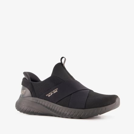 Skechers Slip-ins BOBS Sport Squad dames sneakers zwart