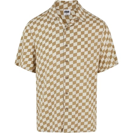 Urban Classics - Viscose AOP Resort Overhemd - S - Beige