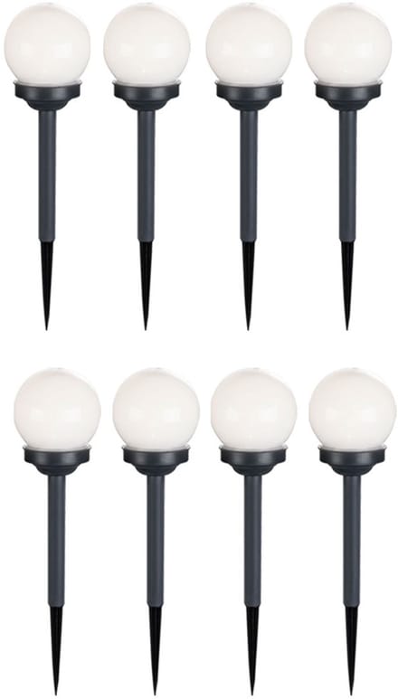 Set van 8 LED buiten solar lampen globe ontwerp aarde spike stekker lichten tuinpad verlichting