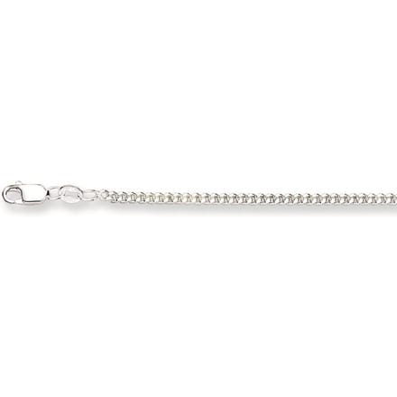 Glow ketting - zilver - gourmet 2.5 mm - 60 cm