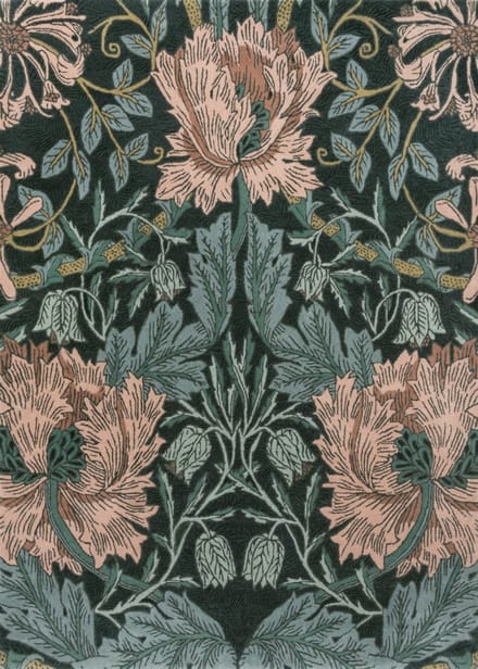 Morris & Co Honeysuckle Tulip Teal 130407 - 250 x 350 cm