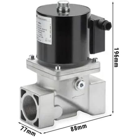 GGM Gastro Gasmagnetventil - GM 3/8 - VML Zilver / Zwart