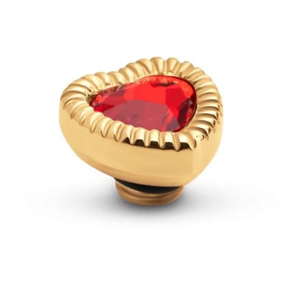 Melano Vivid Vintage Heart Steentje Light Siam | Goud