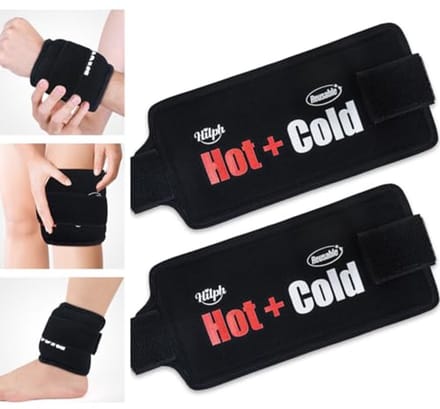 Koelpads voor Blessures - Koud en Warm Kompres, 2 Stuks, Gel Koelkussen met Klittenbandsluiting