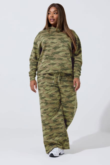 Limited Collection Khaki Groene Camo Print Hoodie Size 44
