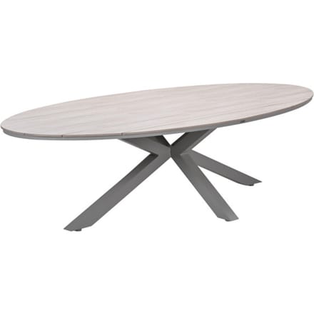 Edison tafel ovaal - 280x140 cm -taupe -light teak Vironwood