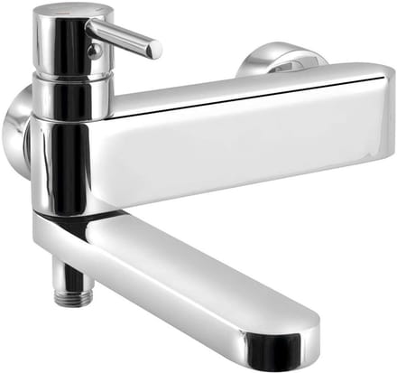 Sapho Rhapsody Wandgemonteerde badmengkraan, draaibare uitloop, chroom