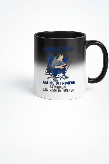 Gamer Papa Magic Mok - Gepersonaliseerde Cadeau voor Gaming Vaders