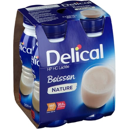 Delical Melkdrank HP-HC Natuur 4x200 Drinkbare oplossing