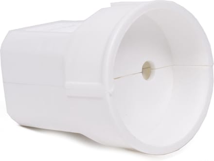 Benson Betrouwbare contrastekker - 10A - 250V - wit - met trekontlasting