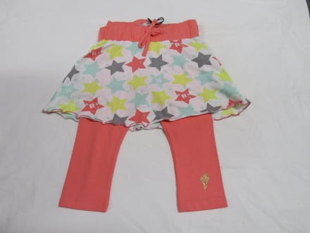 rumbl , rok +legging , wit , orange ,   6 / 7 jaar   -  116 / 122