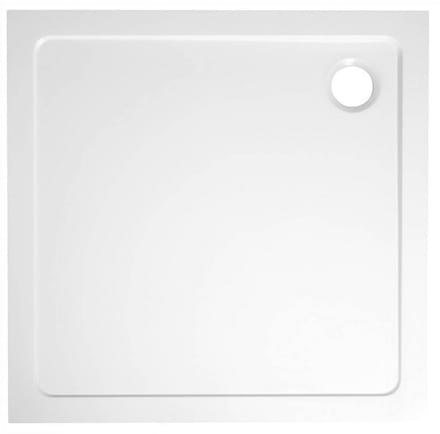 Douchebak Gegoten Marmer Sapho Aqualine 90x90x3 cm Vierkant Wit