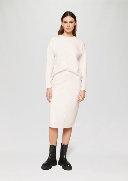 s.Oliver - female - Zachte midirok van sweatstof