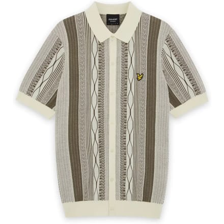 Gebreide jacquard brocade blouse Lyle & Scott