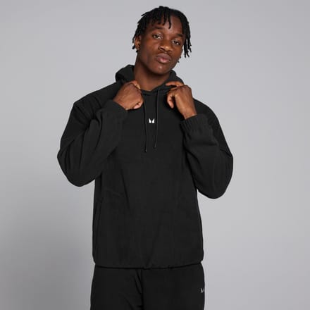 MP hoodie van fleecestof voor heren - Zwart - S