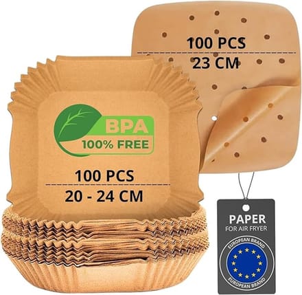 Airfryer bakpapier set 200 stuks - 20-24 cm - BPA-vrij