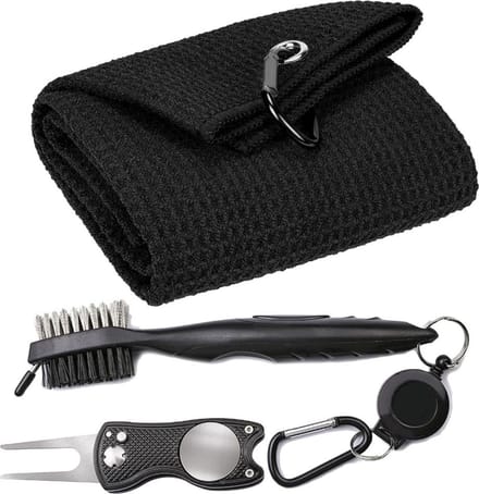 Stripe golf pitchfork, golfhanddoek, golfborstel, golf accessoires set