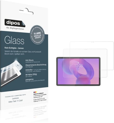 dipos – 2x Matte Pantserfolie geschikt voor Lenovo Idea Tab 11 Zoll | 9H Screenprotector