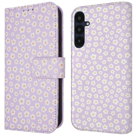 imoshion Hoesje - Geschikt voor Samsung Galaxy A35 - Design Bookcase smartphone - White Daisy