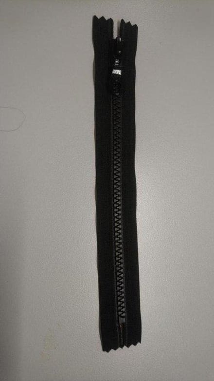 YKK Rits Bloktand Niet Deelbaar 6mm 20cm Zwart