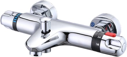 WillieJan Thermostaat Kraan YG-01An - Bad en Douche Uitloop -Hartafstand 15 cm - Kwalitatief Messing