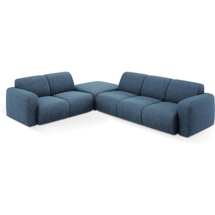 Hoekbank Lola links chenille met hocker | Windsor & Co