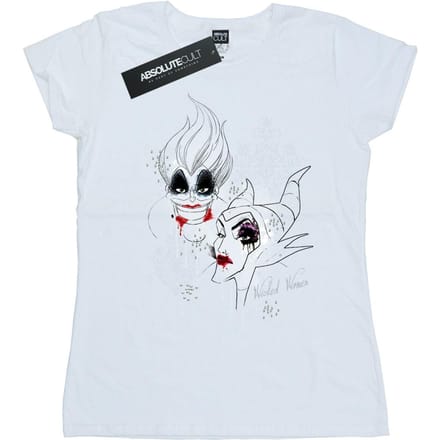 Disney Dames/Dames Wicked Villains Katoenen T-Shirt (Wit)