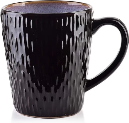 Affekdesign - Set van 4 mokken/bekers/koppen - 420 ml Zwart/grijs