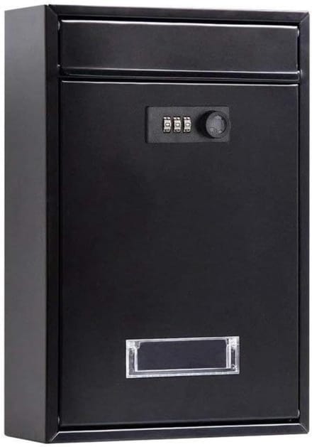 Brievenbus - Postkast - Post Ontvangen - Afsluitbare Beveiliging - 32cm Hoog - Zwart