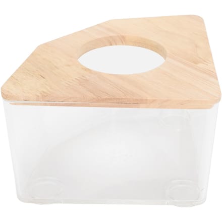 Hamster Zandbad Doos Rechte Hoek Ventilator Waterdicht Dubbel Doel Zandbad Container voor Kleine Dieren beige