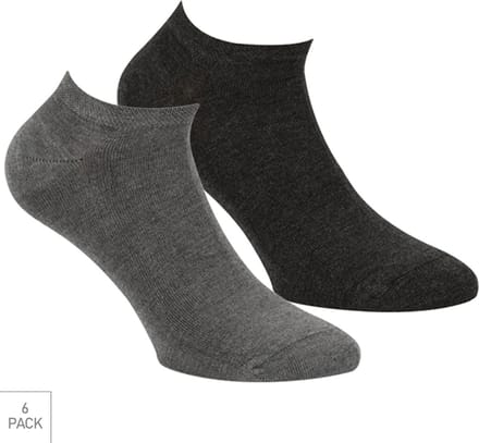 Boru Bamboo - 6-Pack - Sneakersokken - Bamboe - Hypoallergeen - Heren / Dames - grijs - 36-40 - 2303