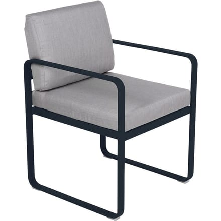 Fermob BELLEVIE fauteuil voor de eethoek - 92 abyssblauw - 79 Flanelgrijs