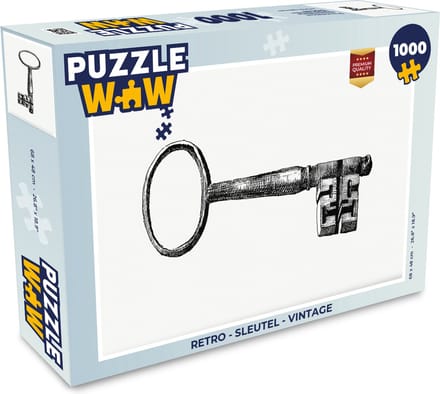 Puzzel Retro - Sleutel - Vintage - Legpuzzel - Puzzel 1000 stukjes volwassenen