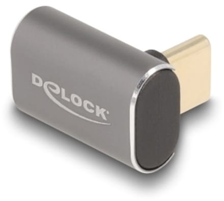 Delock USB-C haakse adapter | boven/beneden | USB4 40 Gbps | PD 100W | 8K 60Hz